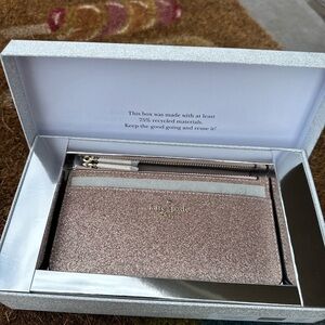 Kate Spade Shimmering Silver Card Case
